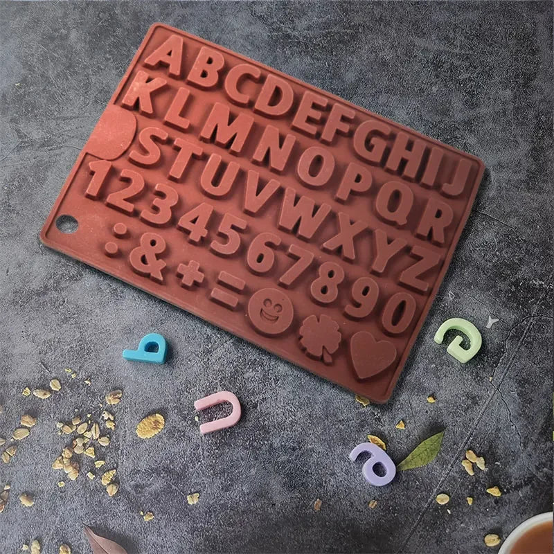 3D DIY Silicone Alphabet Number Chocolate Mold, Cake Decoration Tools 3D DIY Silicone Alphabet Number Chocolate Mold, Cake Decoration Tools